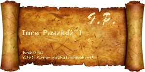 Imre Paszkál névjegykártya